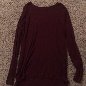Maroon long sleeve top